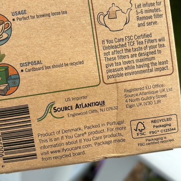 50 Tea Filters Unbleached Chlorine Free (TCF) Size TALL Kettle and Tall Mugs - Picture 6 of 7